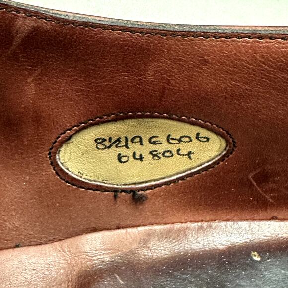 GOOD VTG Edward Green Monk Strap Burgundy Calf Medallion Toe Made in England 9